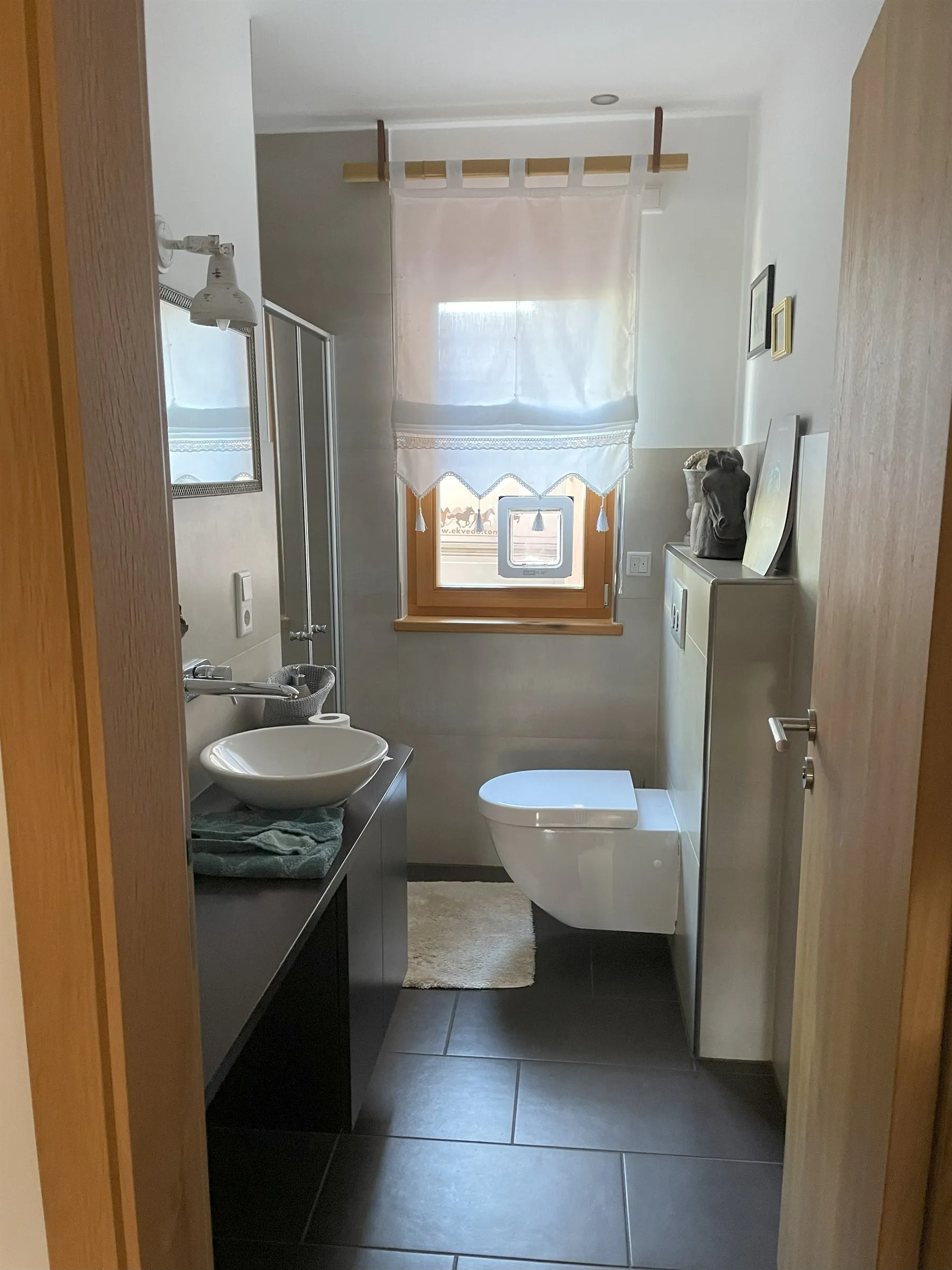 Gäste-WC mit Dusche im Erdgeschoss